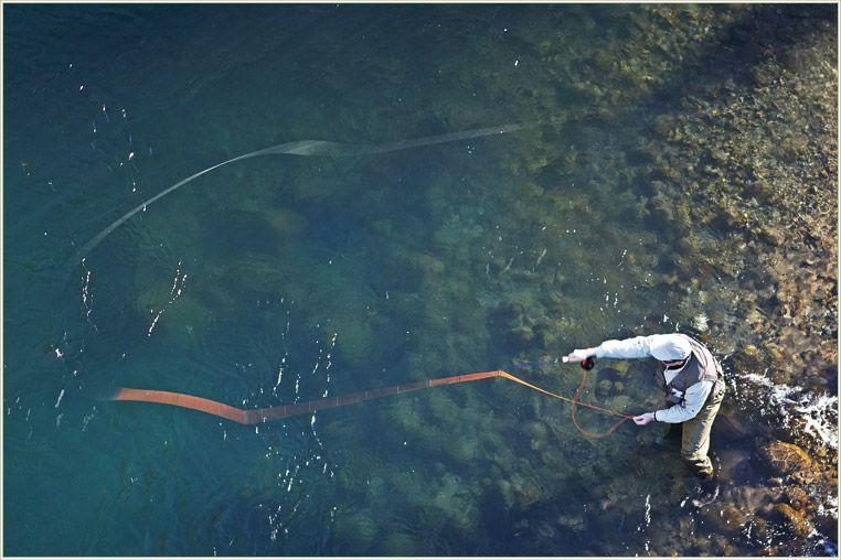 Man fly fishing in the Tongariro River