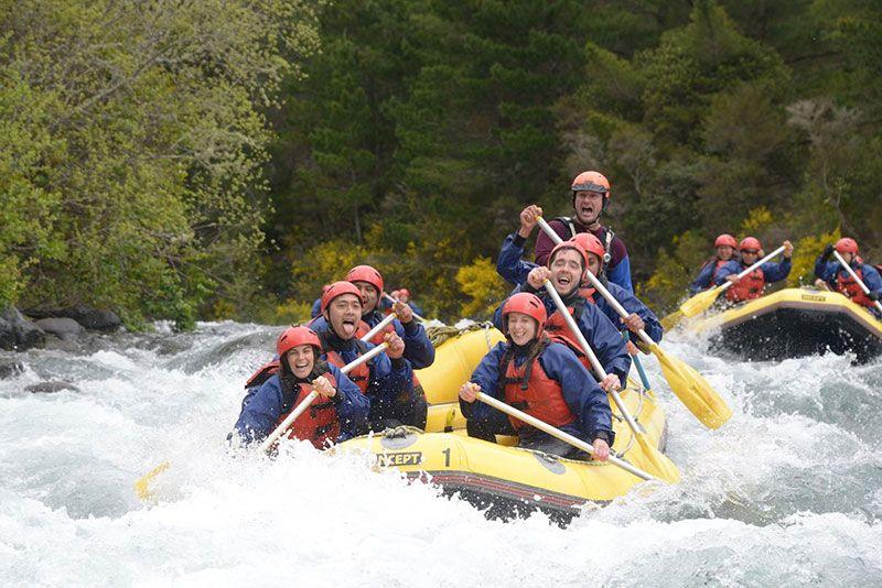 People White Water Rafting in the Tongariro River